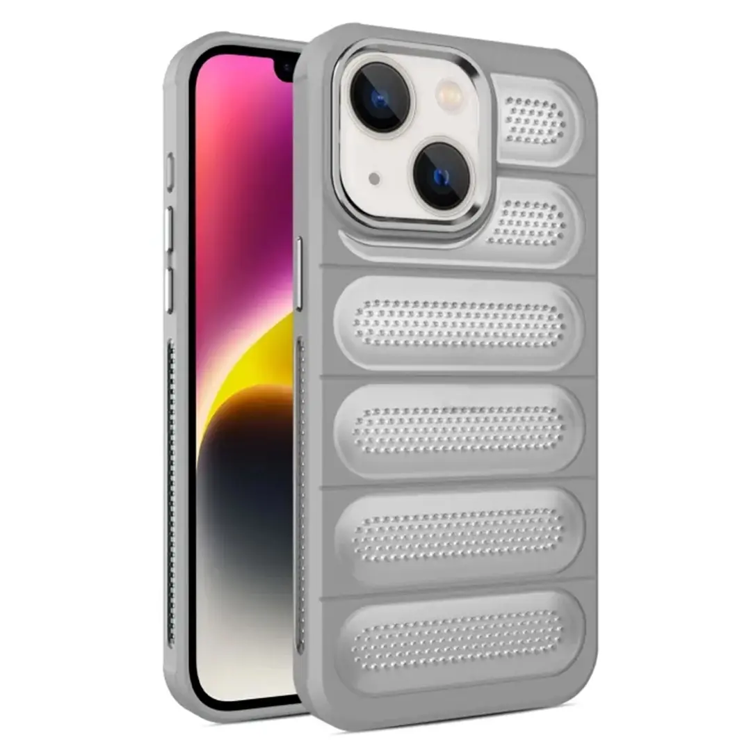 iPhone 15 Plus/iPhone 14 Plus Mesh Cooling Case Gray